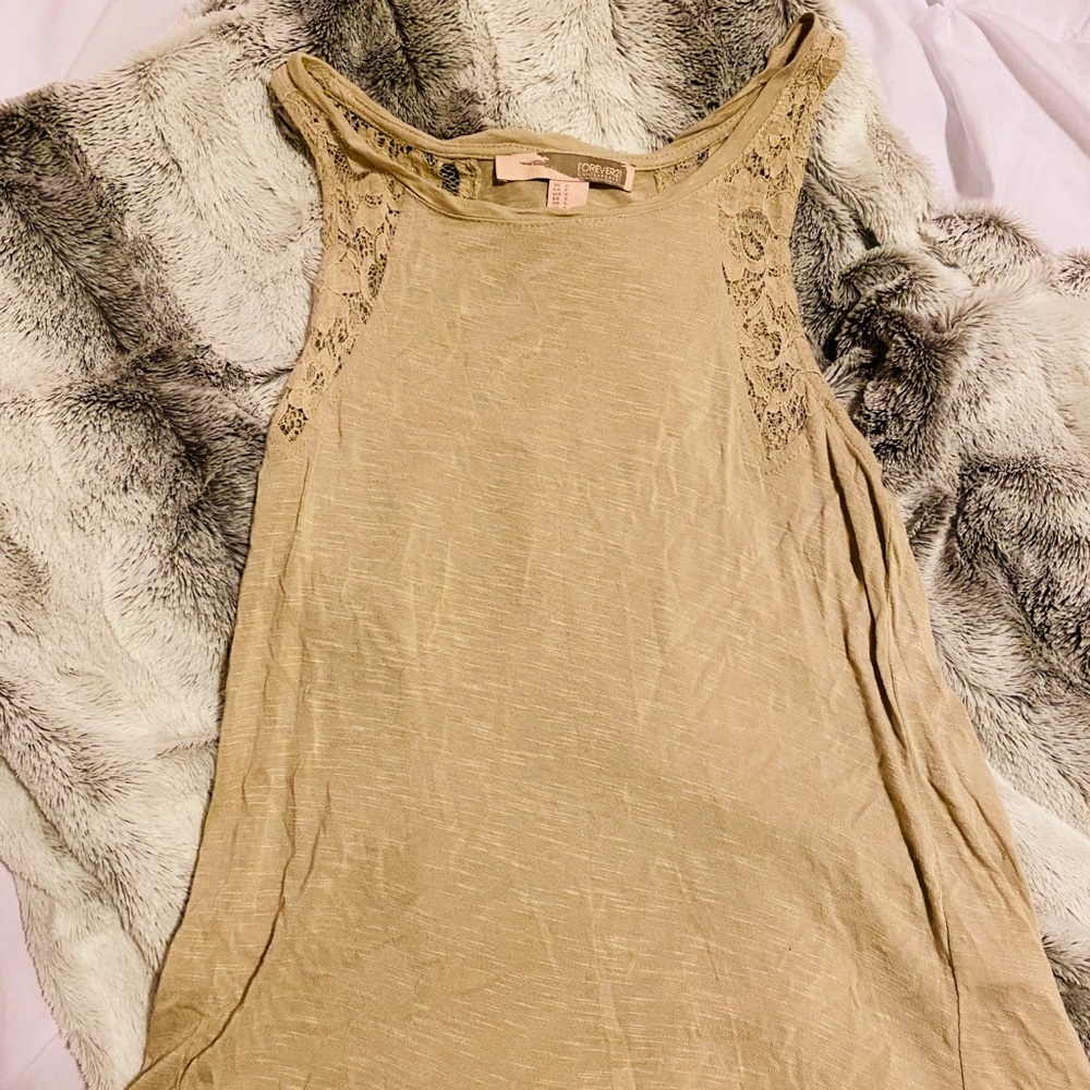 Barely worn tan tank top!